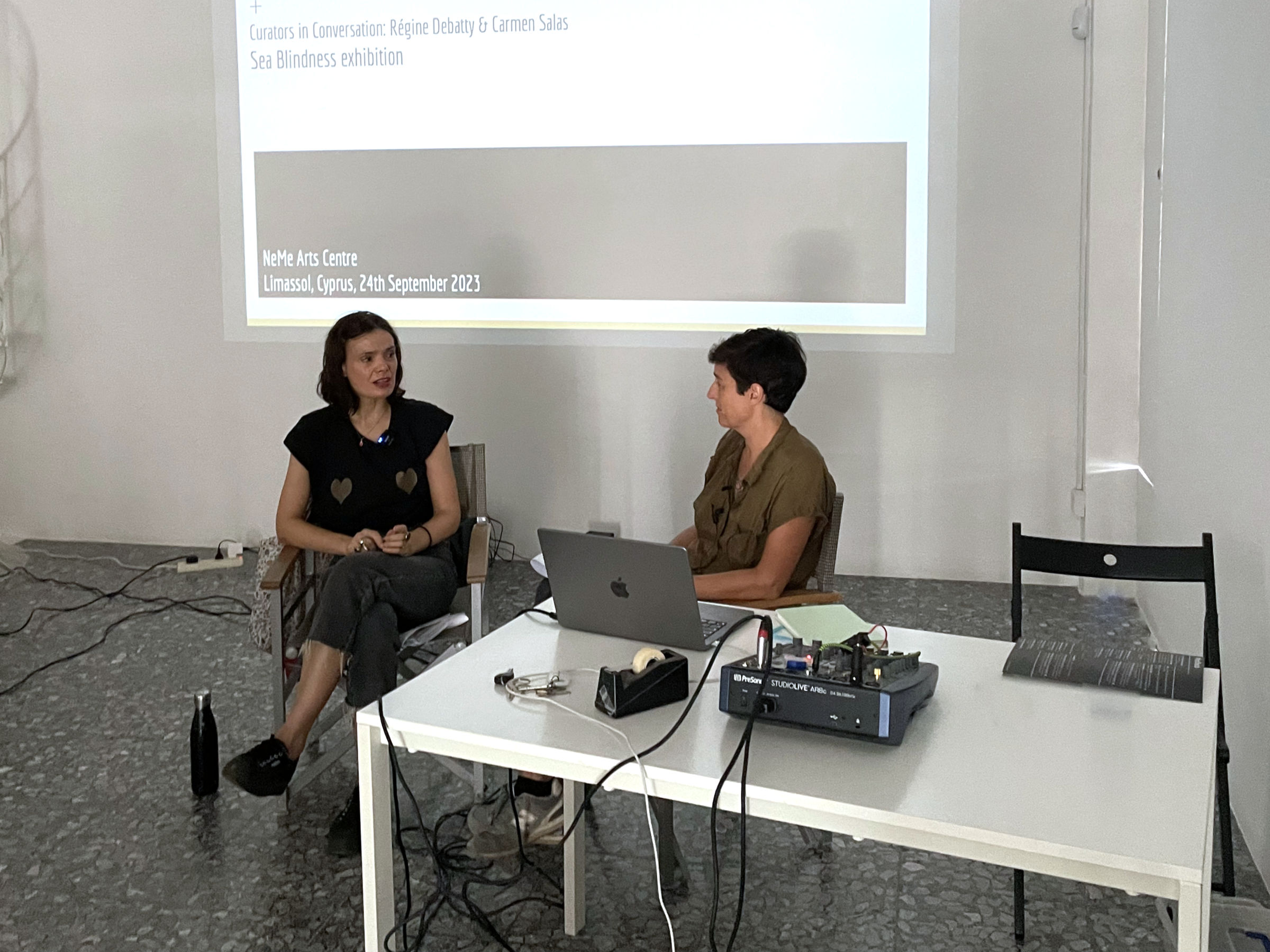 Régine Debatty and Carmen Salas
