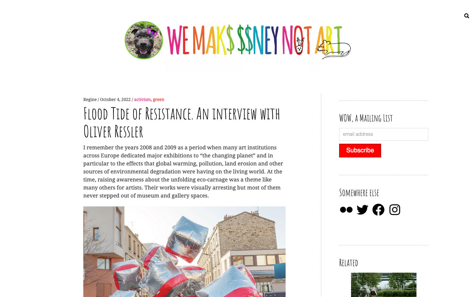 Oliver Ressler interviewed by WMMNA